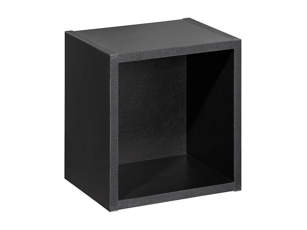 Cube de rangement VANO – Oberfläche in Mattschwarz – L26 × B21 × H27 cm – Zum Aufhängen – Kompaktformat