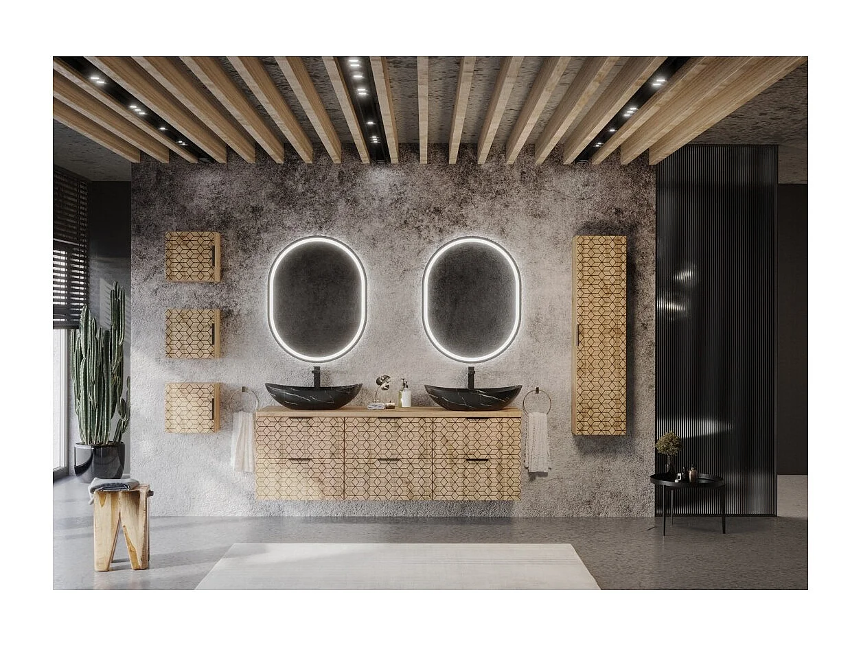 Möbelstück DIAMEN 31 cm – Farbe Wotaneiche – Designstil