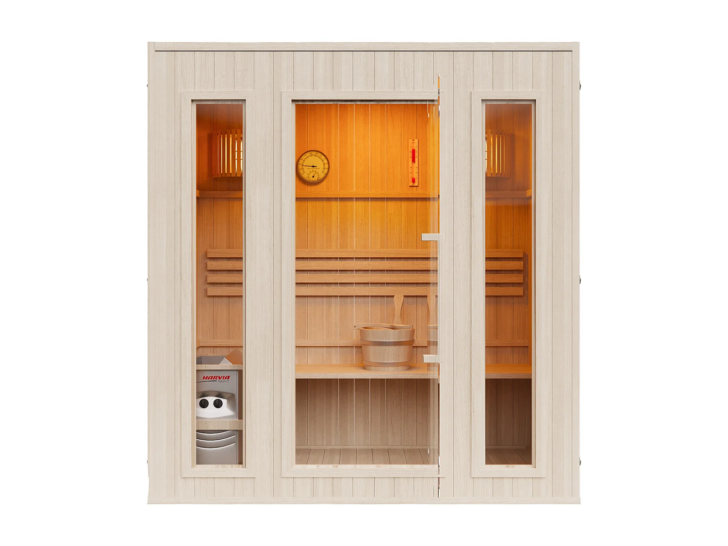 Sauna finlandais avec poêle - 4/5 places - L180 x P120 x H190 - ULVILA