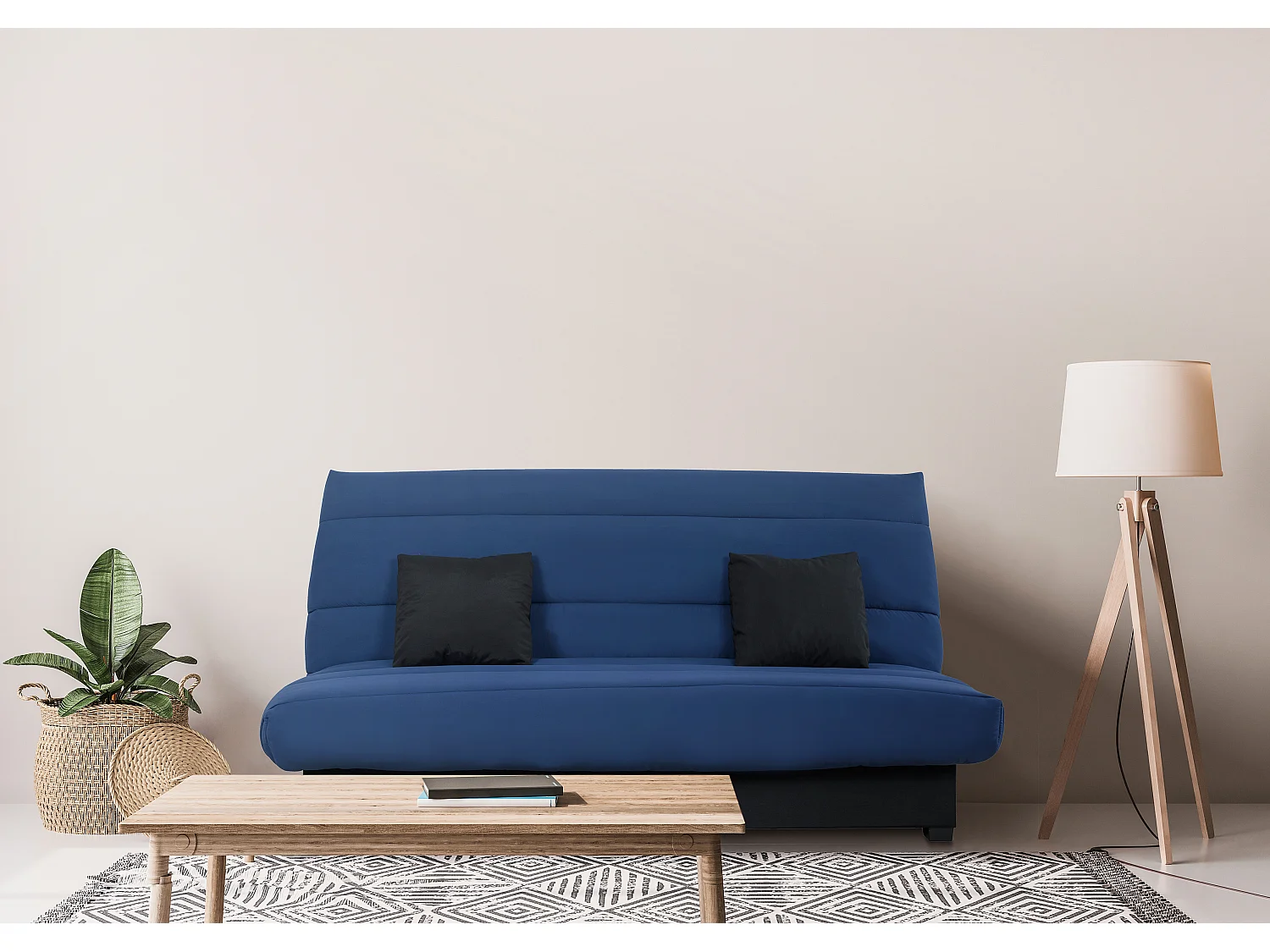 Banquette Clic clac OLIVIA 130 x 190, pearl marine