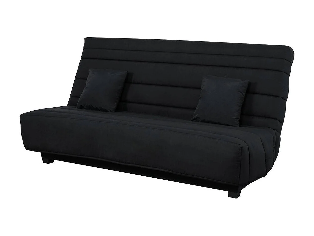 Banquette CC ORLANDO 130 x 190, matelas Dunlopillo, pearl noir