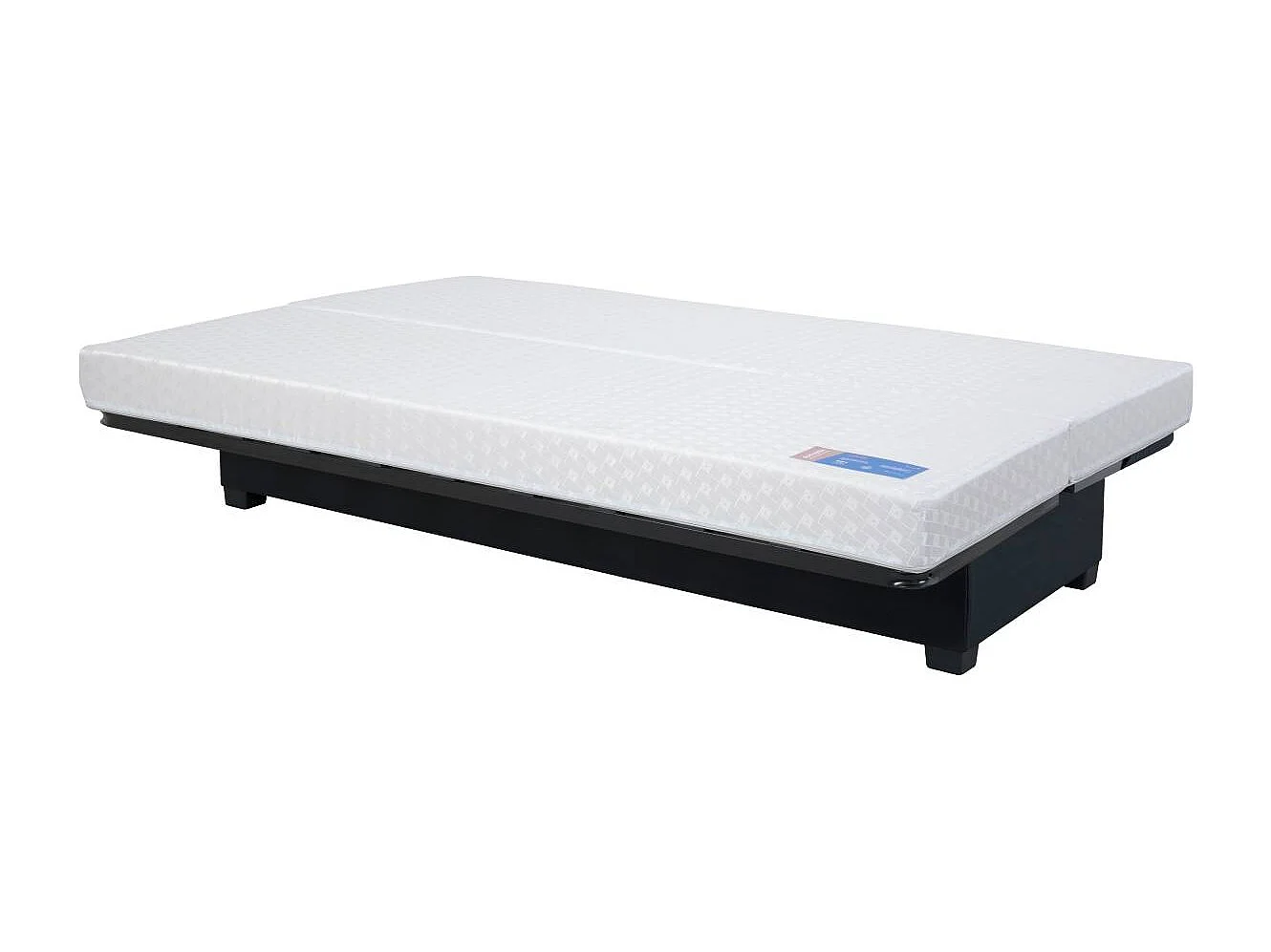 Banquette CC ORLANDO 130 x 190, matelas Dunlopillo, pearl noir