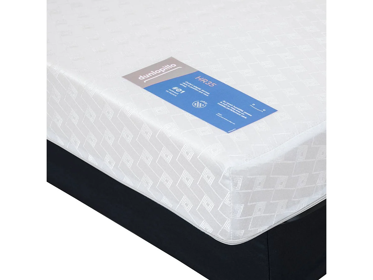 Banquette CC ORLANDO 130 x 190, matelas Dunlopillo, pearl noir