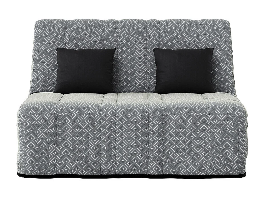 Banquette convertible GAIA BZ , couchage 160x200, avec 2 coussins OFFERTS, Geometrik Gris