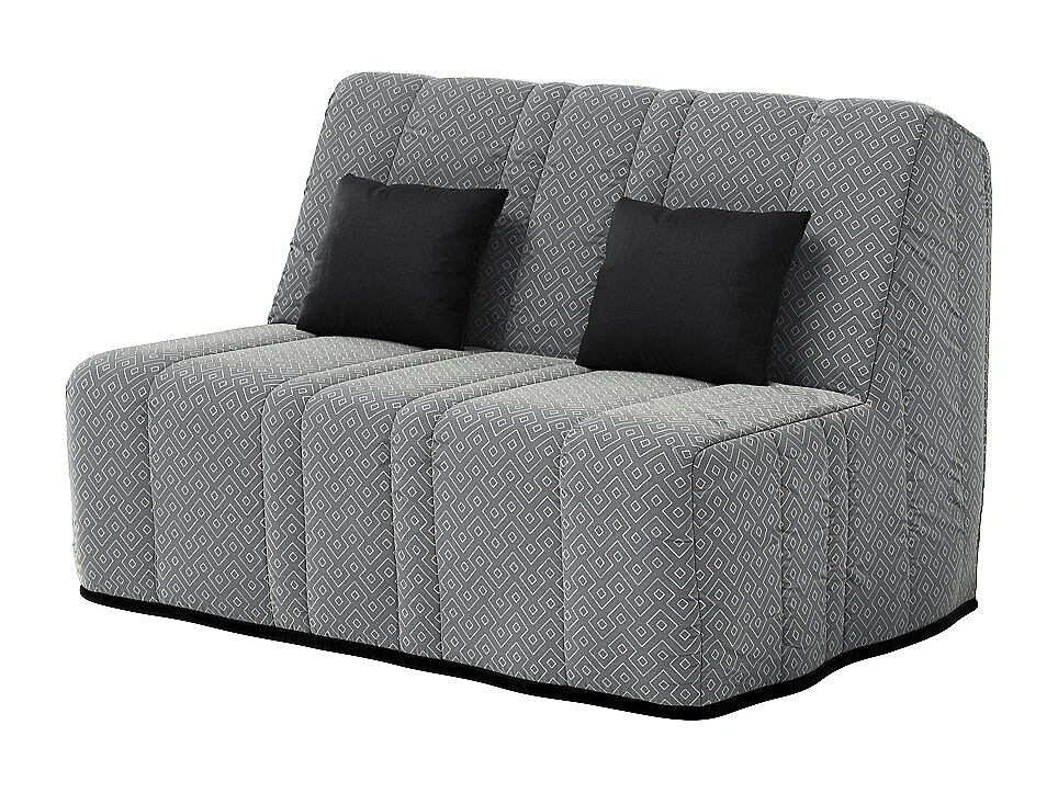 Banquette convertible GAIA BZ , couchage 160x200, avec 2 coussins OFFERTS, Geometrik Gris