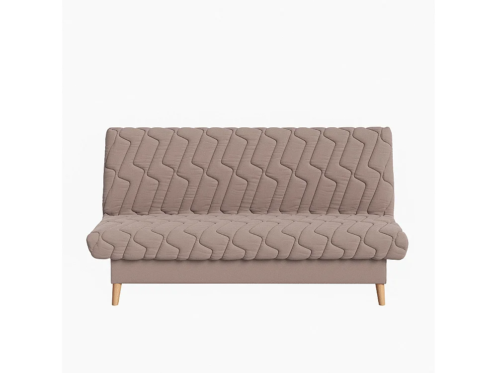Banquette convertible Olympe clic clac, couchage 130x190 avec rangement intégré, Pearl taupe