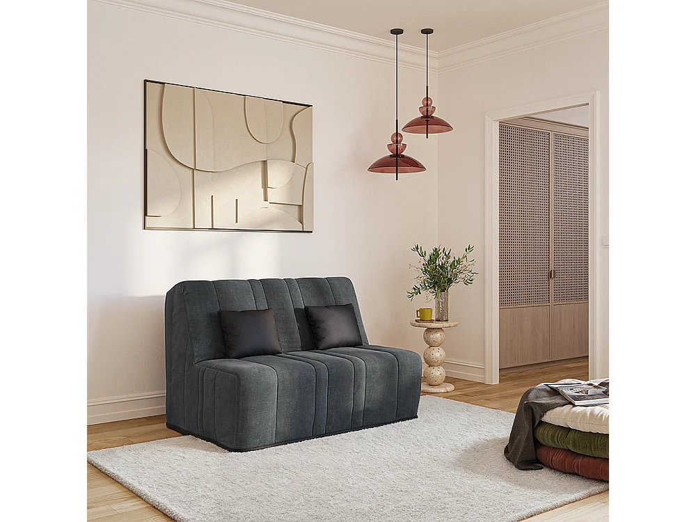 Banquette convertible NEA BZ , couchage 140x190, avec 2 coussins OFFERTS, Coton pacifico