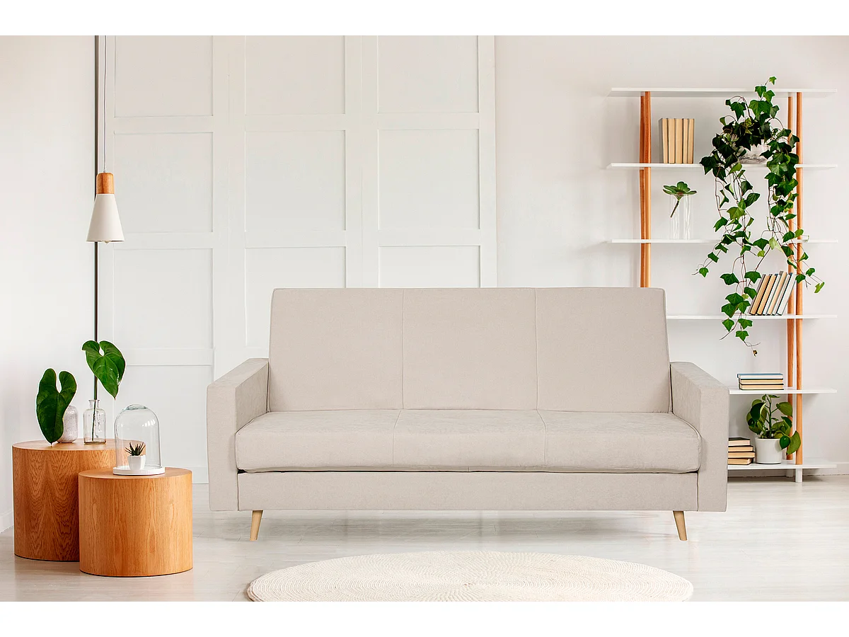 Canapé Clic Clac Premier Cru Beige, couchage directe 190 x 120
