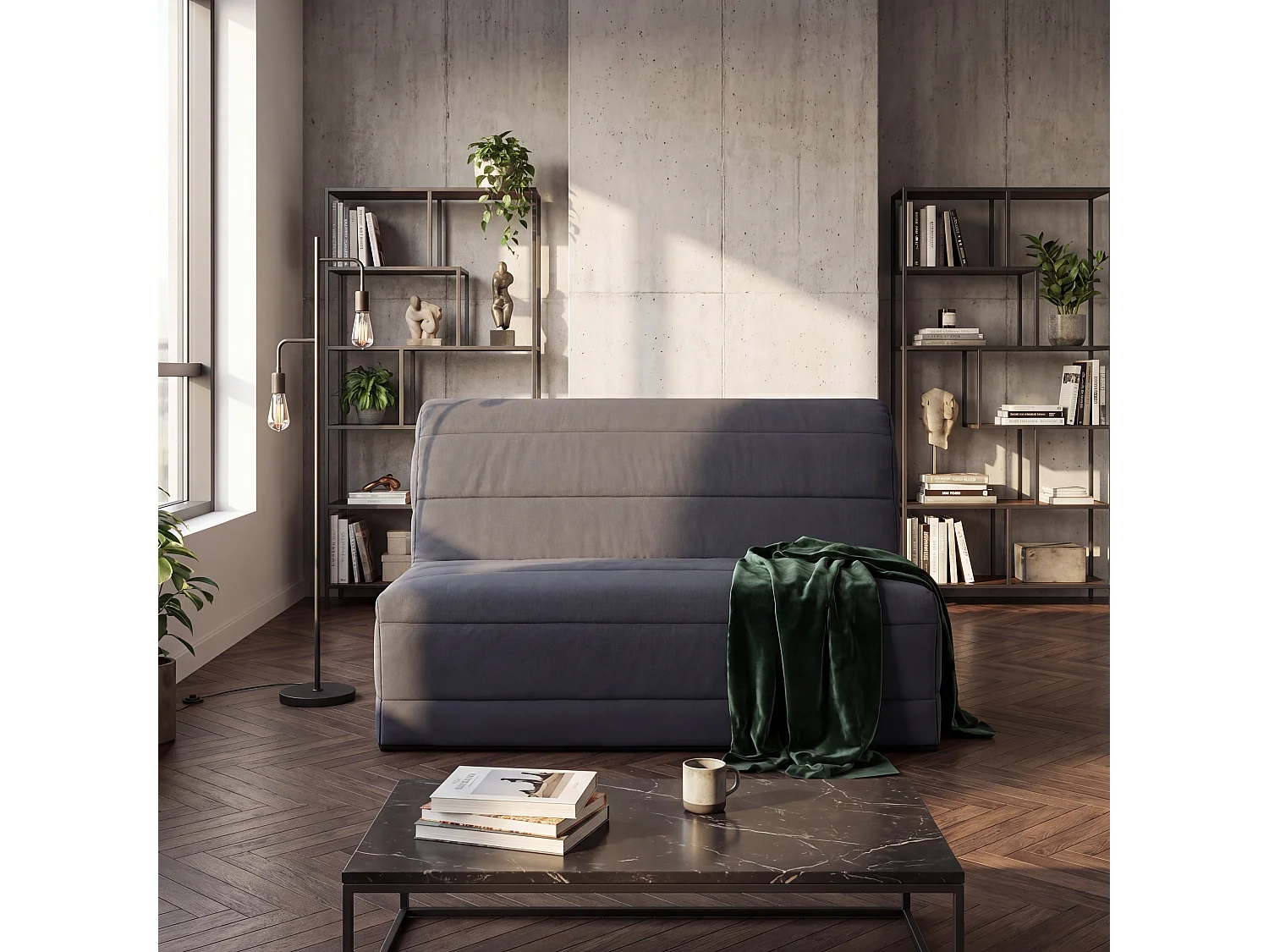 Banquette BZ MELISSA 140 x 190, pearl gris