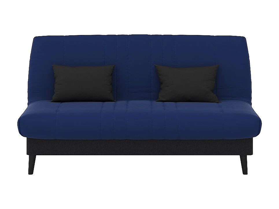 Banquette convertible Elios clic clac, couchage 130 x 190 avec rangement intégré + 2 coussins OFFERTS, Pearl Bleu