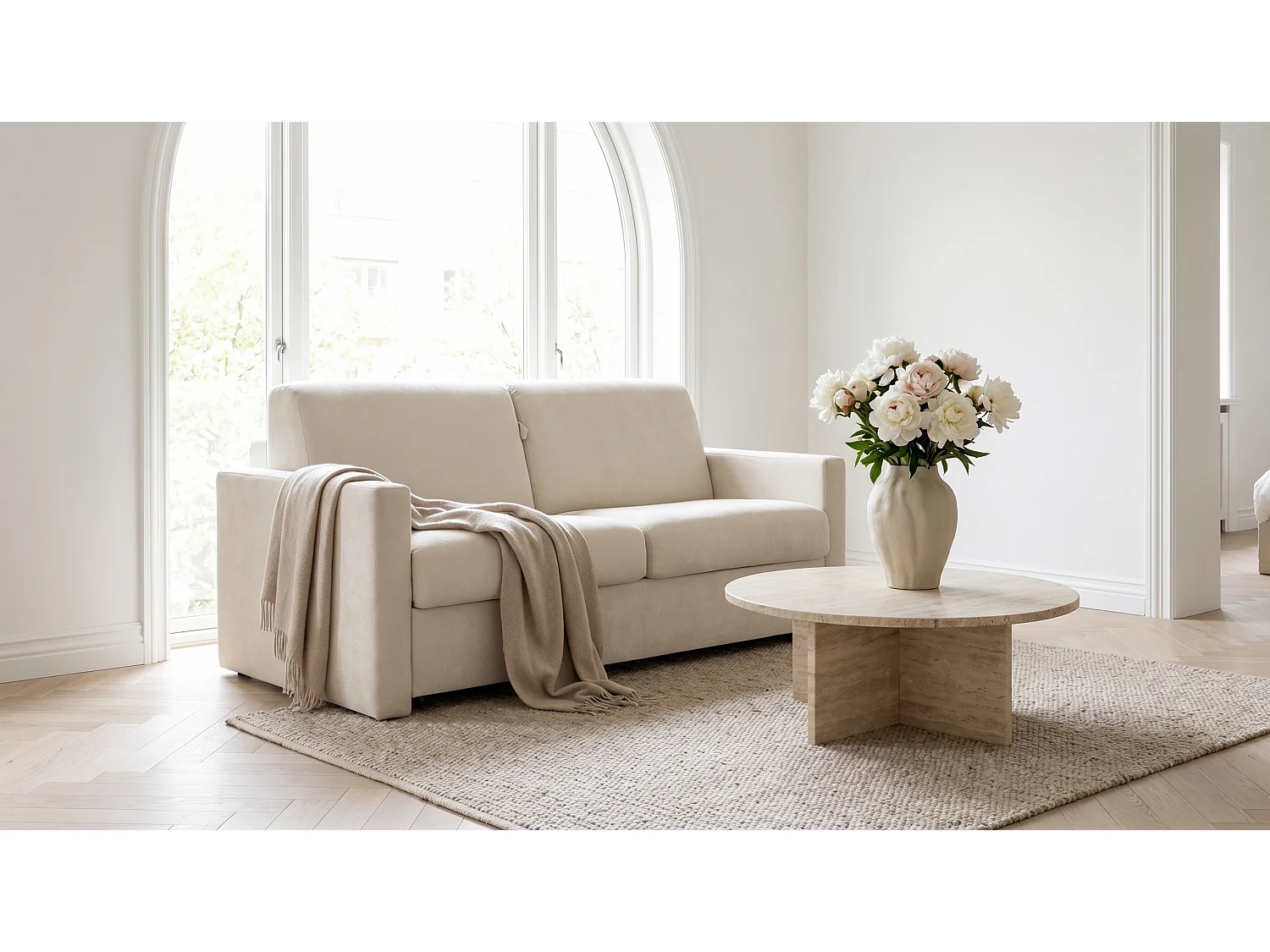 Canapé Convertible Express Numéro Un Beige 140 x 190