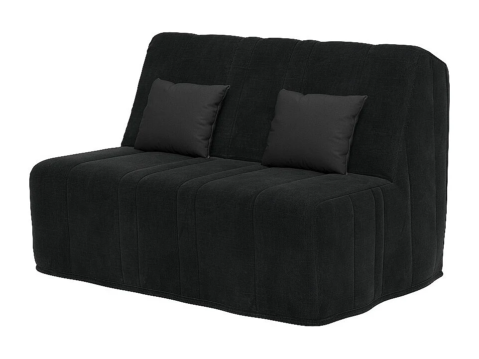 Banquette convertible GAIA BZ , couchage 160x200, avec 2 coussins OFFERTS, Coton noir