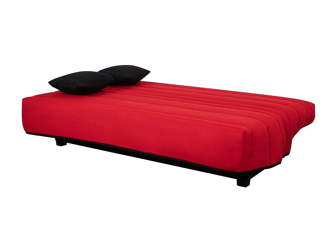 Banquette CC ORLANDO 130x190, matelas Dunlopillo, rouge