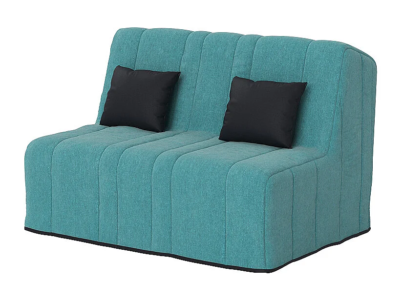 Banquette convertible GAIA BZ , couchage 160x200, avec 2 coussins OFFERTS, Turquoise