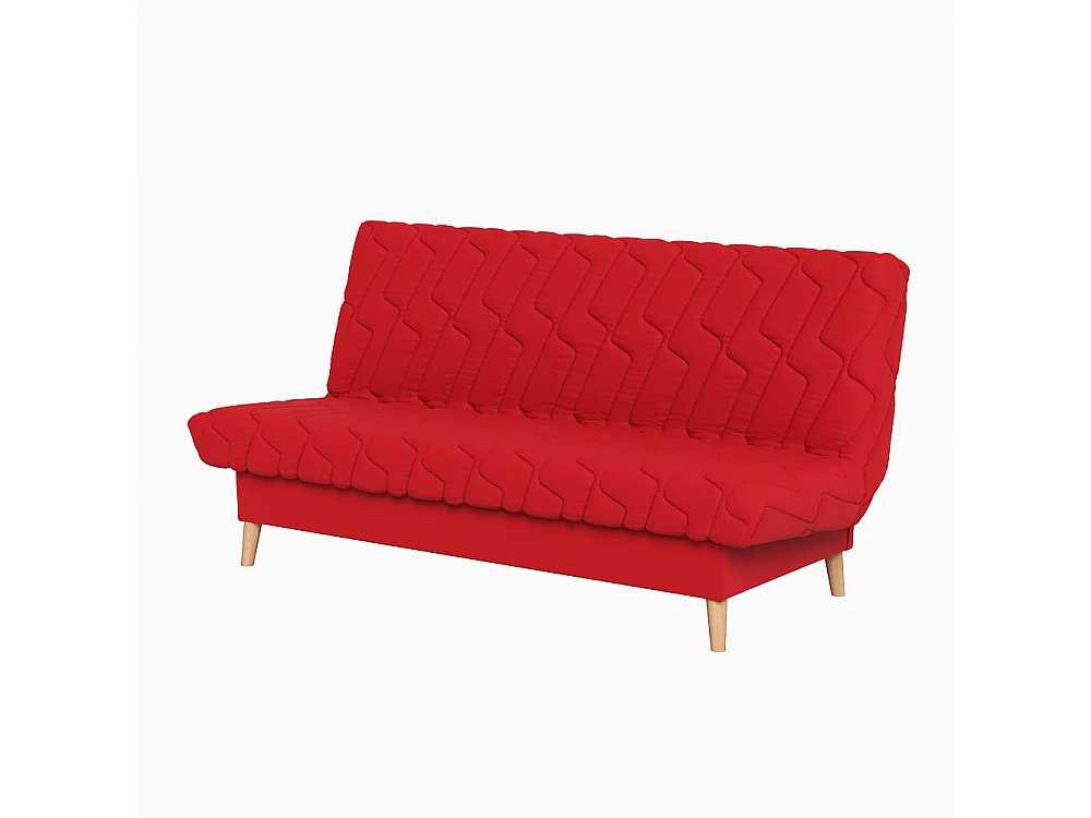 Banquette convertible Olympe clic clac, couchage 130x190 avec rangement intégré, Pearl rouge