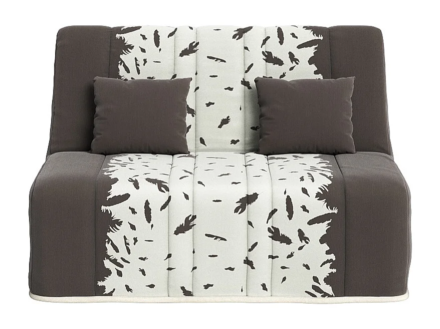 Banquette convertible GAIA BZ , couchage 160x200, avec 2 coussins OFFERTS, taupe plumes