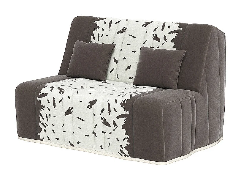 Banquette convertible GAIA BZ , couchage 160x200, avec 2 coussins OFFERTS, taupe plumes