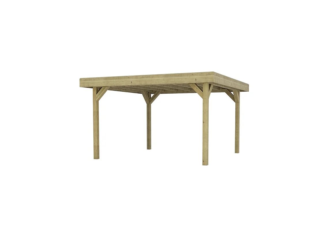 Gazebo da giardino in legno pergola 4.04x4.04 m - Impregnata - ALT24 - ALTANKA