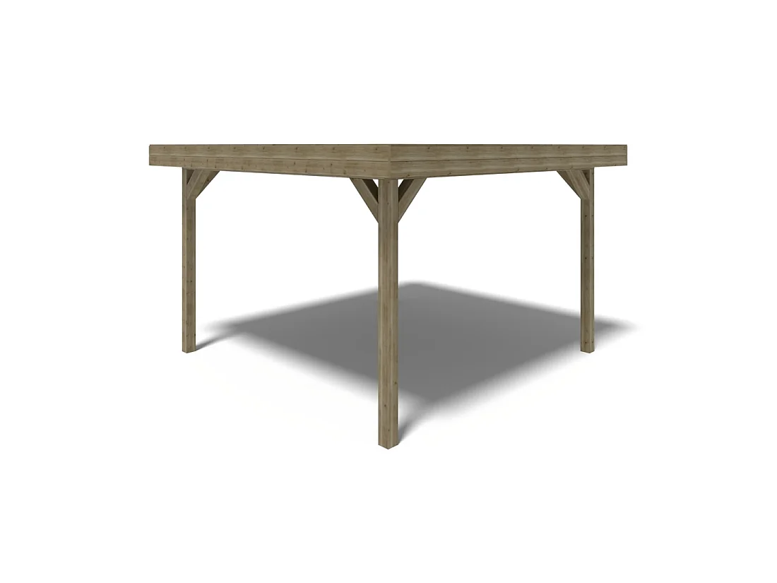 Gazebo da giardino in legno pergola 4.04x4.04 m - Impregnata - ALT24 - ALTANKA