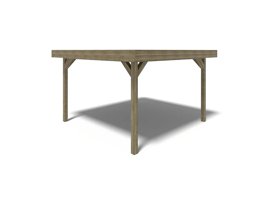 Gazebo da giardino in legno pergola 4.04x4.04 m - Impregnata - ALT24 - ALTANKA