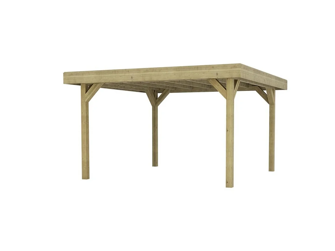 Gazebo da giardino in legno pergola 4.04x4.04 m - Impregnata - ALT24 - ALTANKA
