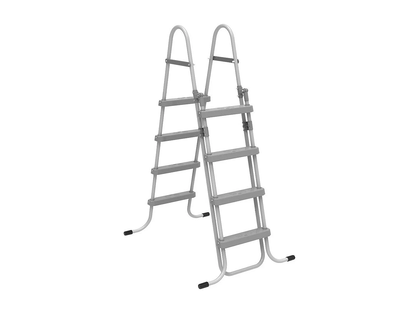 Escalier de piscine avec système de sécurité enfant "Milo" - Gris