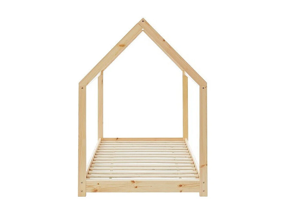 Lit enfant cabane TINY  pin naturel  90x200 sommier inclus