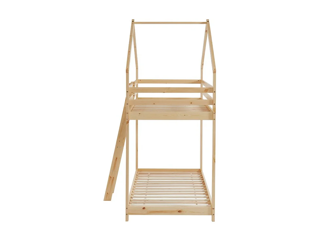 Lit cabane superposé TINY  pin naturel  90x190 sommier inclus