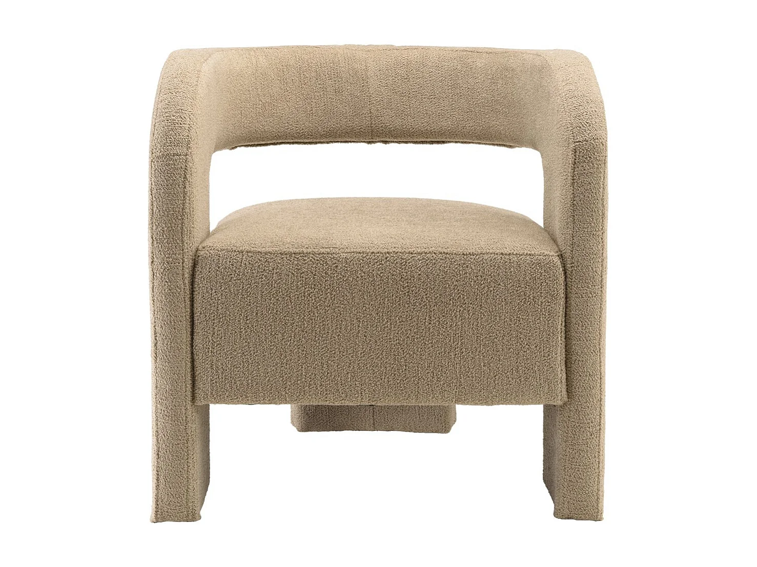 AGATHE - Fauteuil design en tissu beige