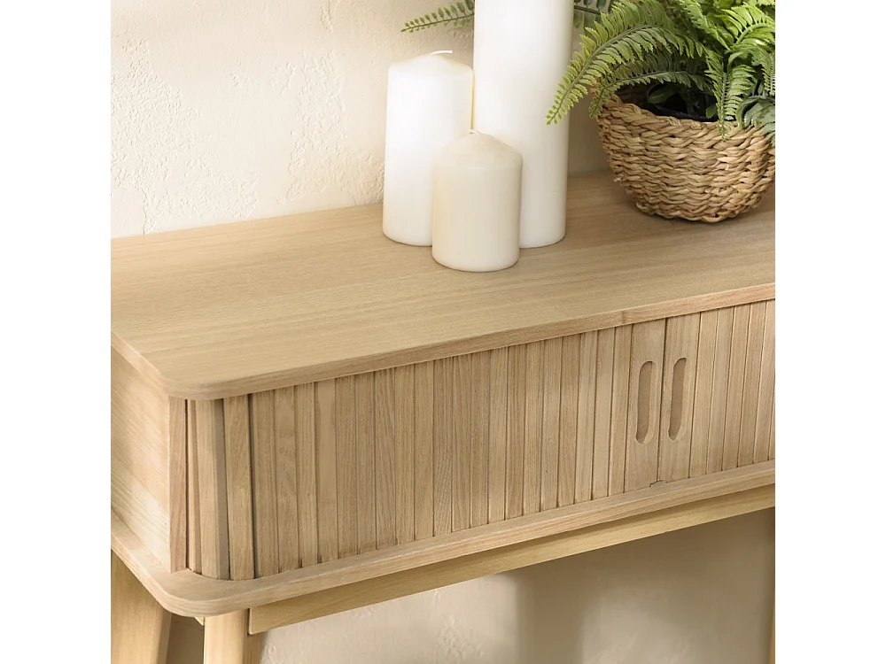 AGATHE - Console 80x30cm en bois couleur naturelle