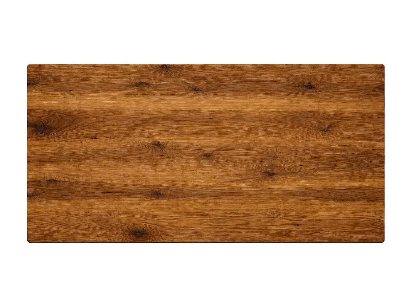 Table extensible chêne brun bords biseautés pied grège 180 cm PALERME