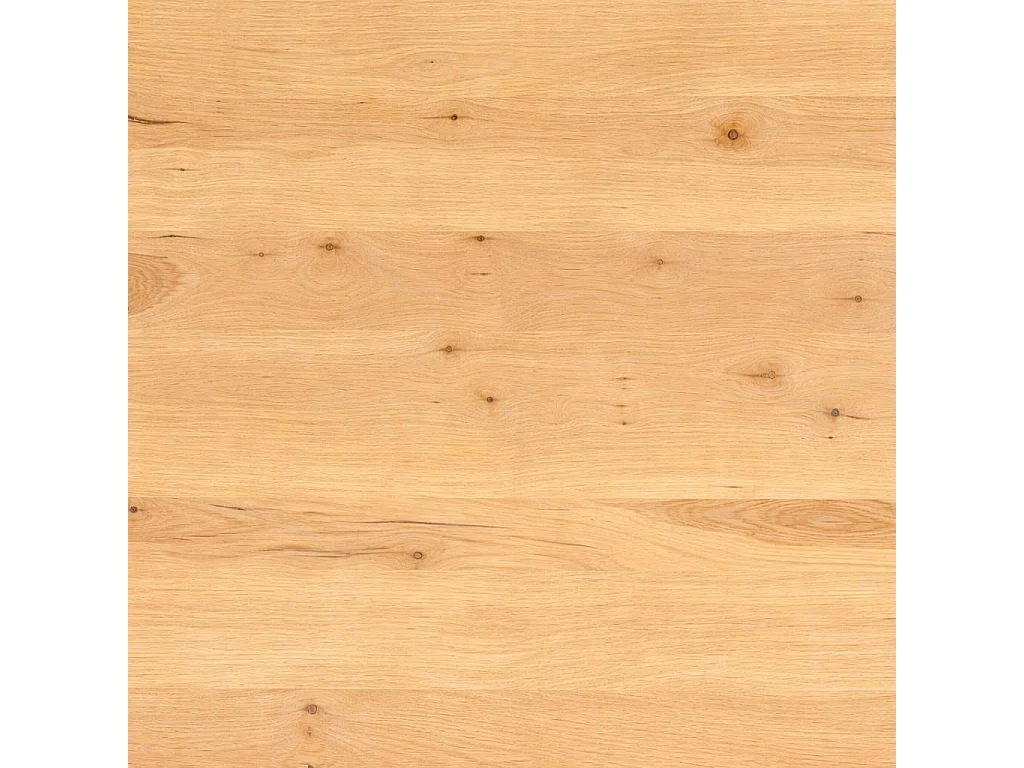 Table extensible chêne huilé bords biseautés pied bois 200 cm PALERME