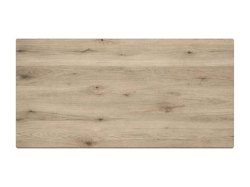 Table extensible chêne grisé bords biseautés pieds en U 240 cm PALERME