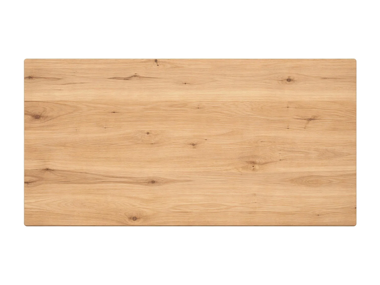 Table extensible chêne grisé bords biseautés pieds verre 220 cm PALERME