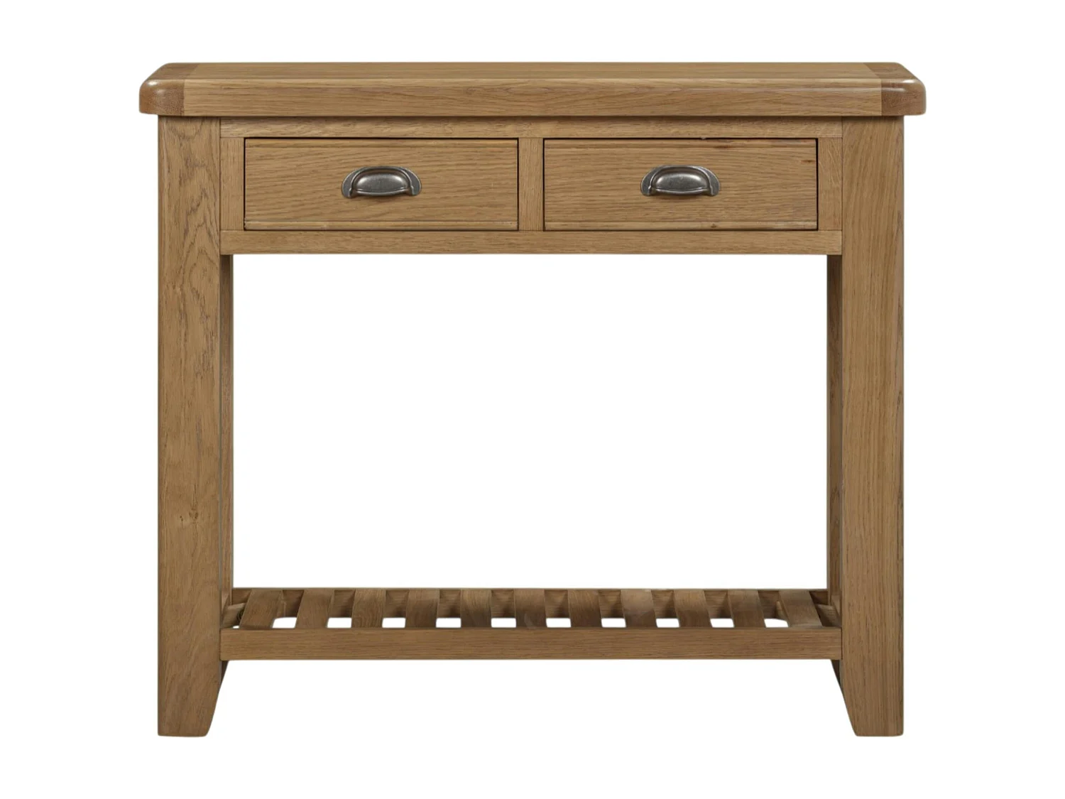 Console d'entrée 2 tiroirs en bois de chêne VALMONT