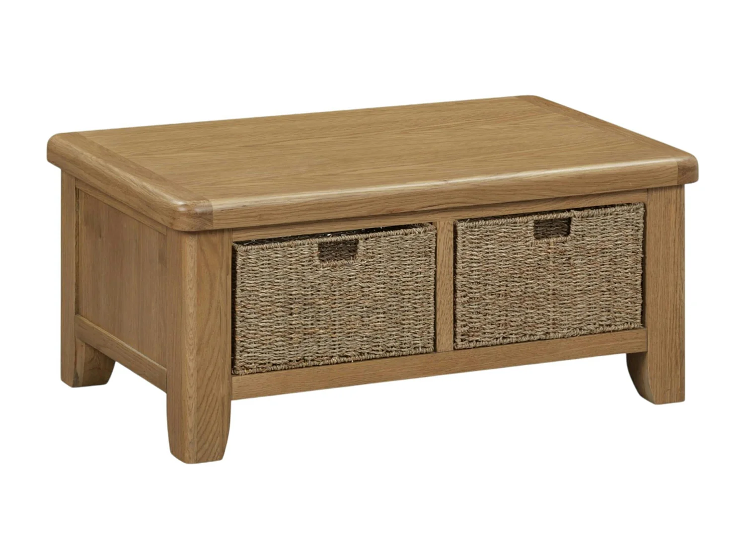 Table basse campagne chic avec 2 paniers de rangement VALMONT