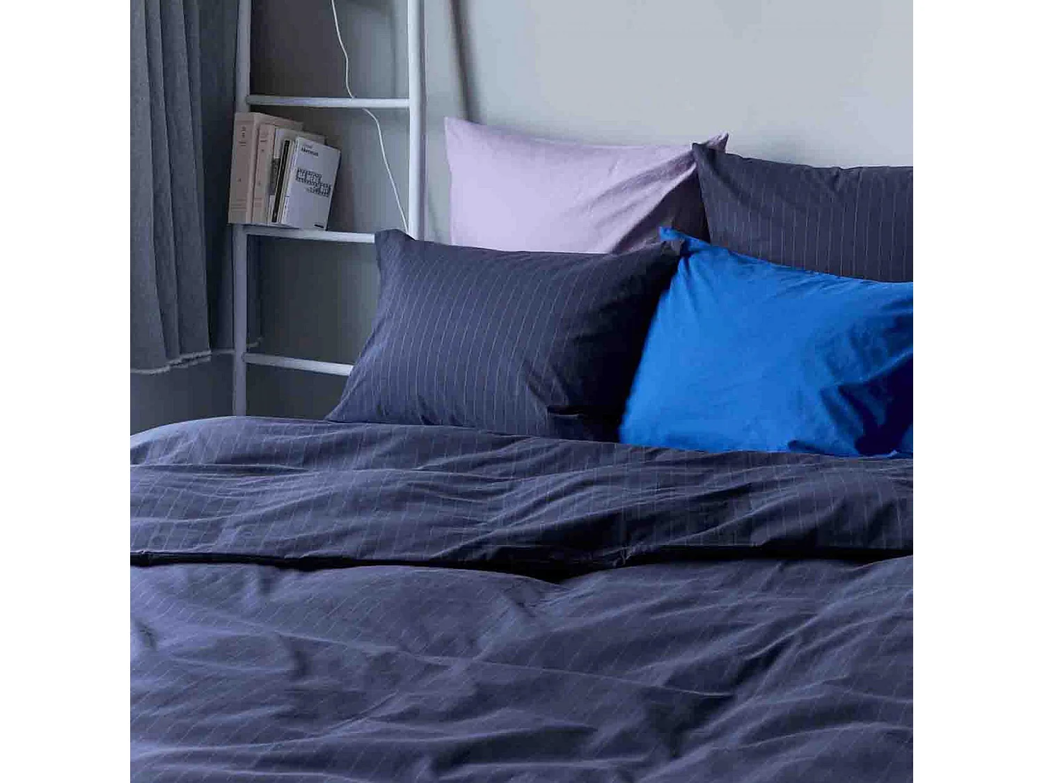 Dekbedovertrek Line Blauw 240 x 260 cm