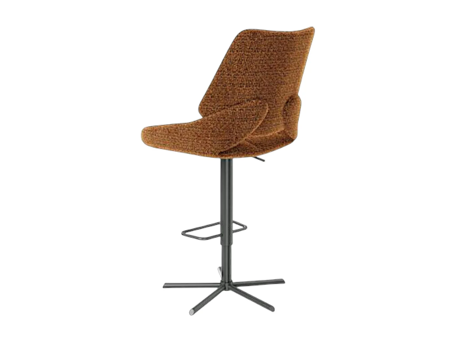 Chaise de bar réglable rouille assise baquet (lot de 2) LIGURIE