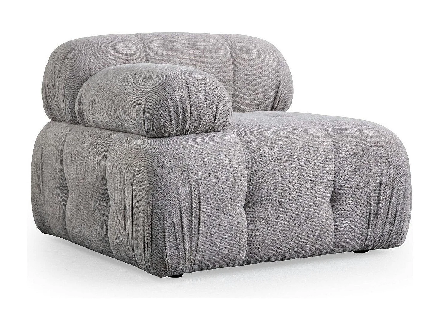 Canapé modulable 2 places gris clair, assise profonde 190 cm ICA