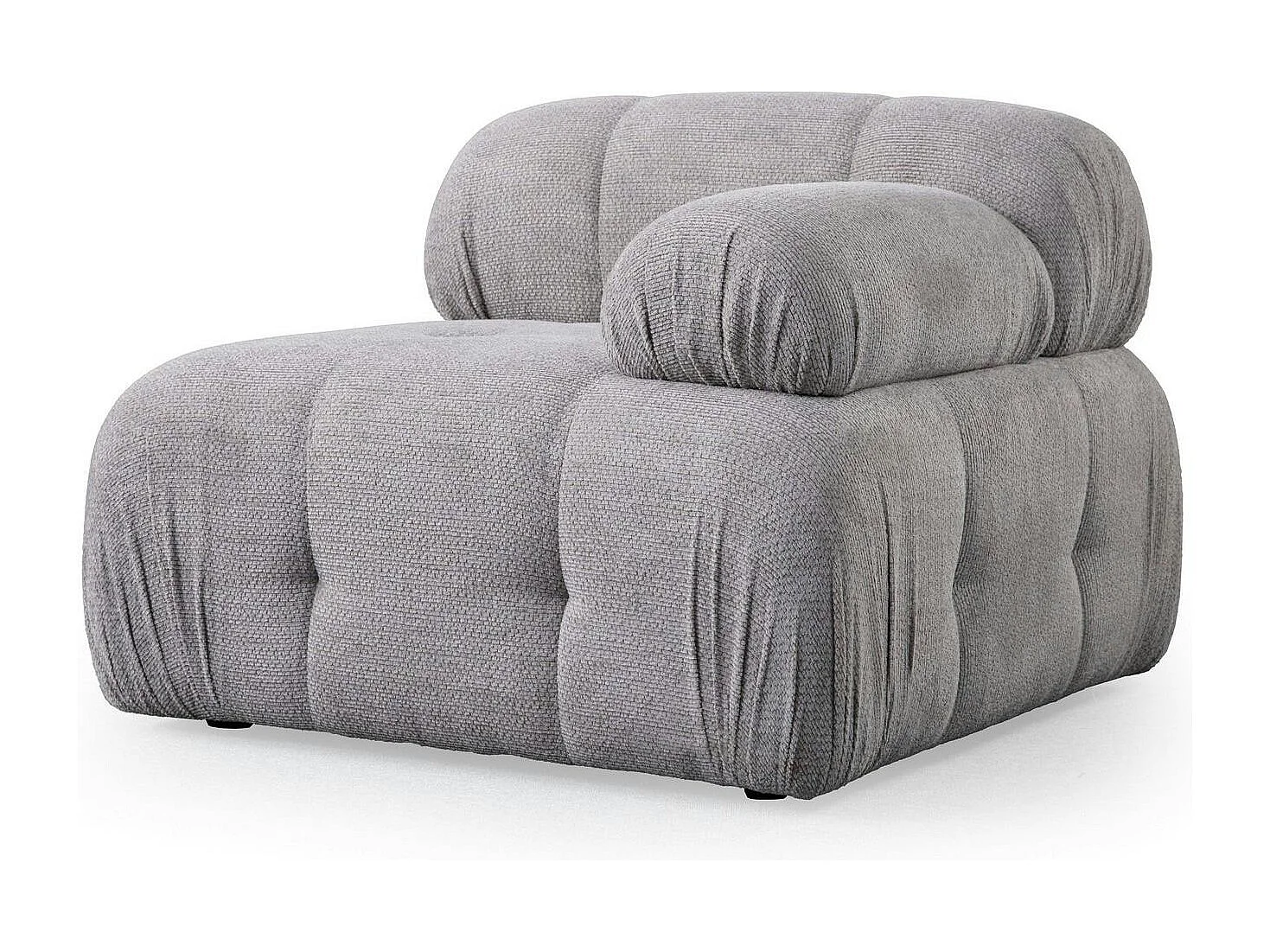 Canapé modulable 2 places gris clair, assise profonde 190 cm ICA