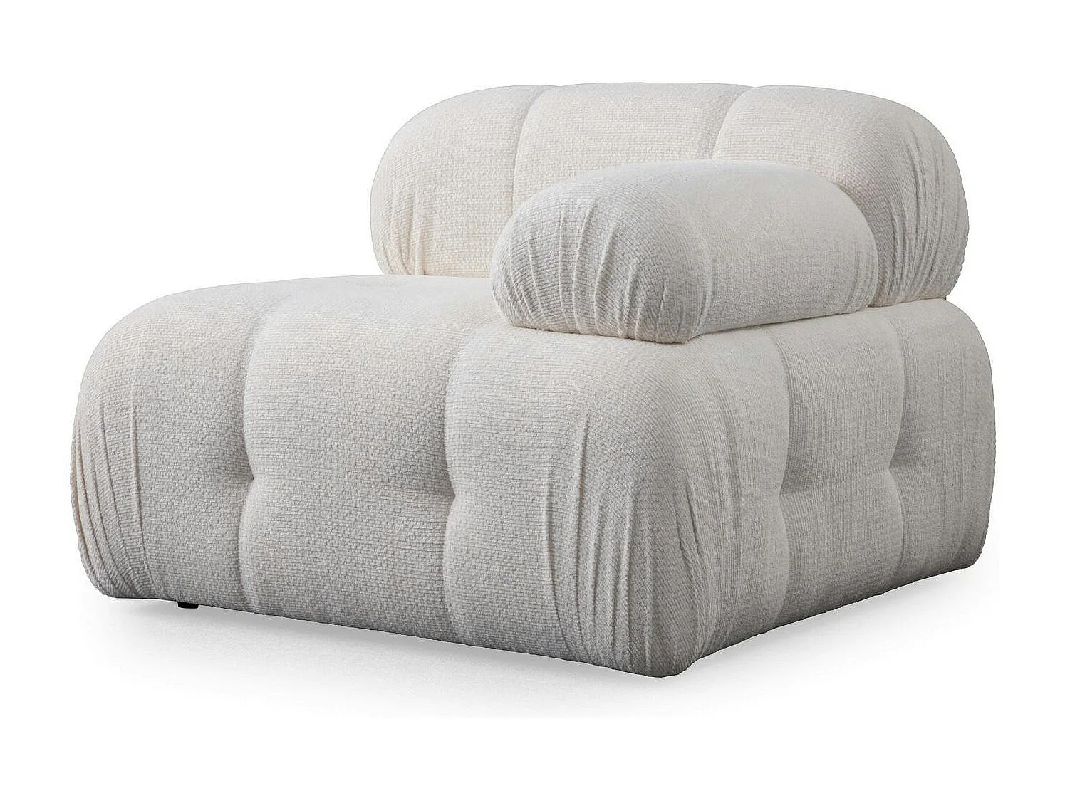 Canapé modulable 2 places blanc, assise profonde 190 cm ICA