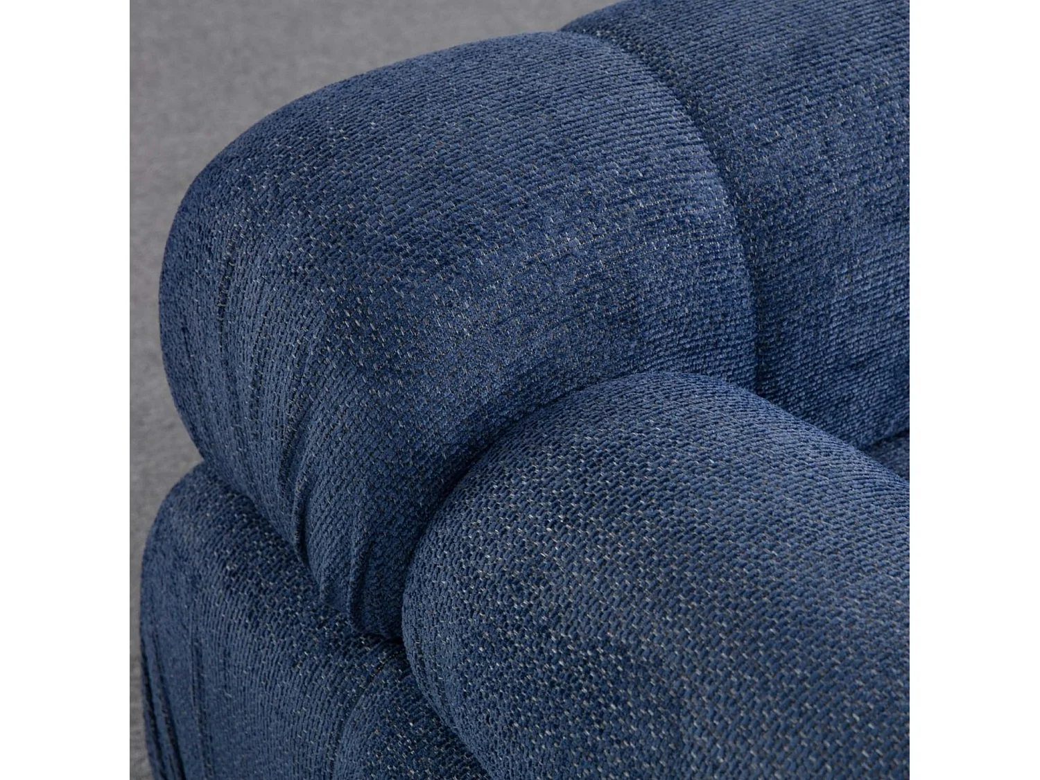 Canapé modulable 2 places bleu, assise profonde 190 cm ICA