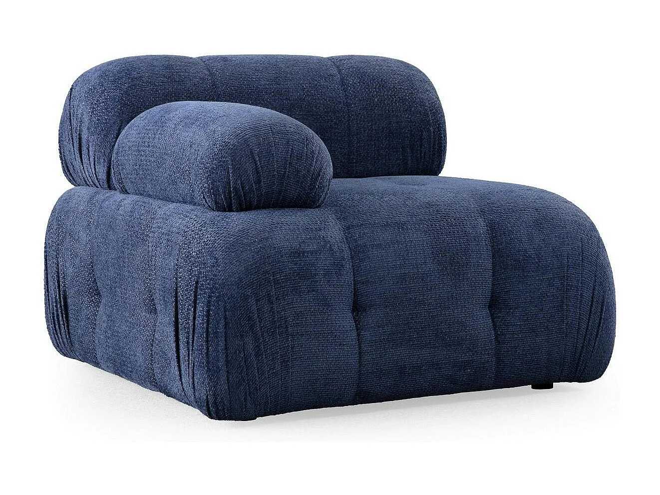 Canapé modulable 2 places bleu, assise profonde 190 cm ICA