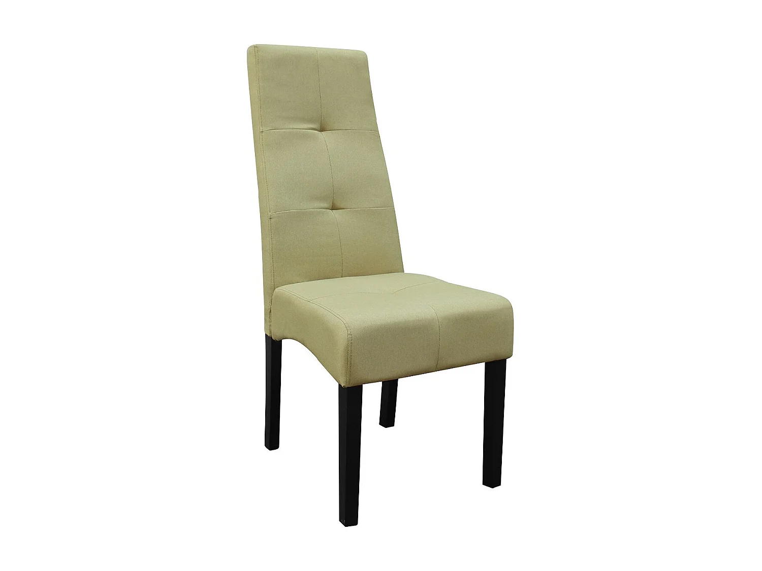 Lot de 4 Chaises tissu vert clair capitonnées - OKSANA
