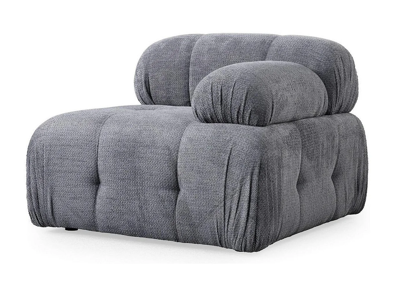 Canapé modulable 2 places gris, assise profonde 190 cm ICA