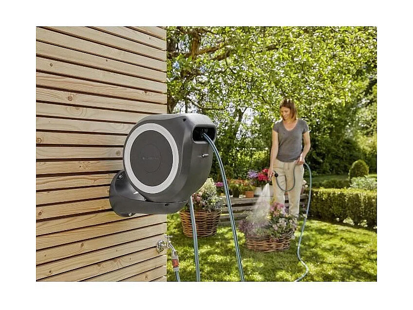 GARDENA Dévidoir automatique mural RollUp S 15 m