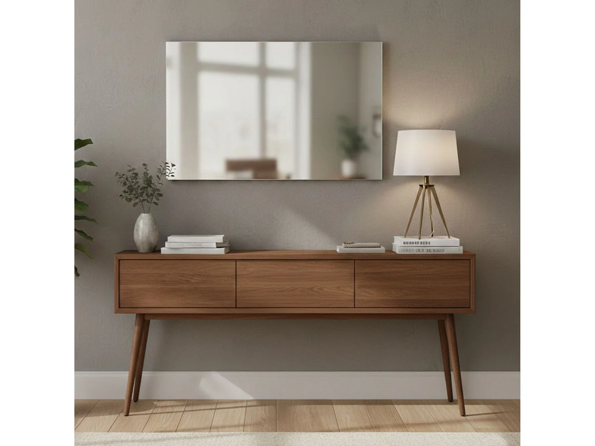 Miroir rectangulaire 60x90cm chant noir - FEODOR