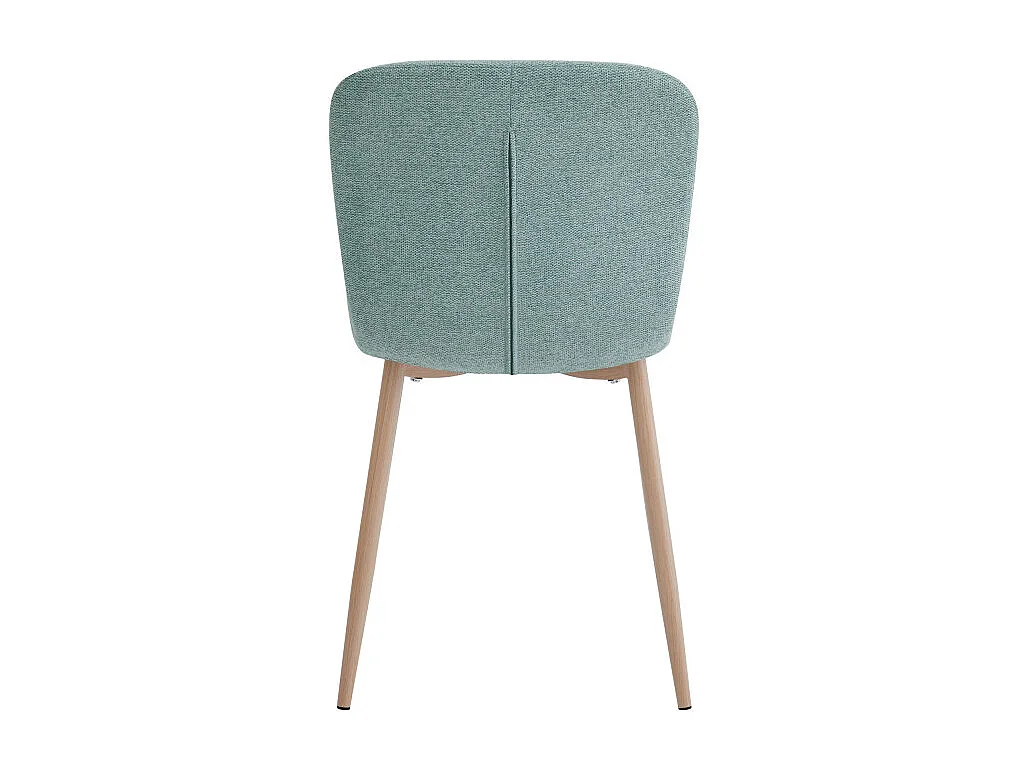 Gaston - Lot de 2 chaises en tissu piètement effet bois - Vert