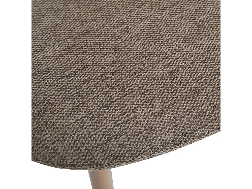 Gaston - Lot de 2 chaises en tissu piètement effet bois - Marron