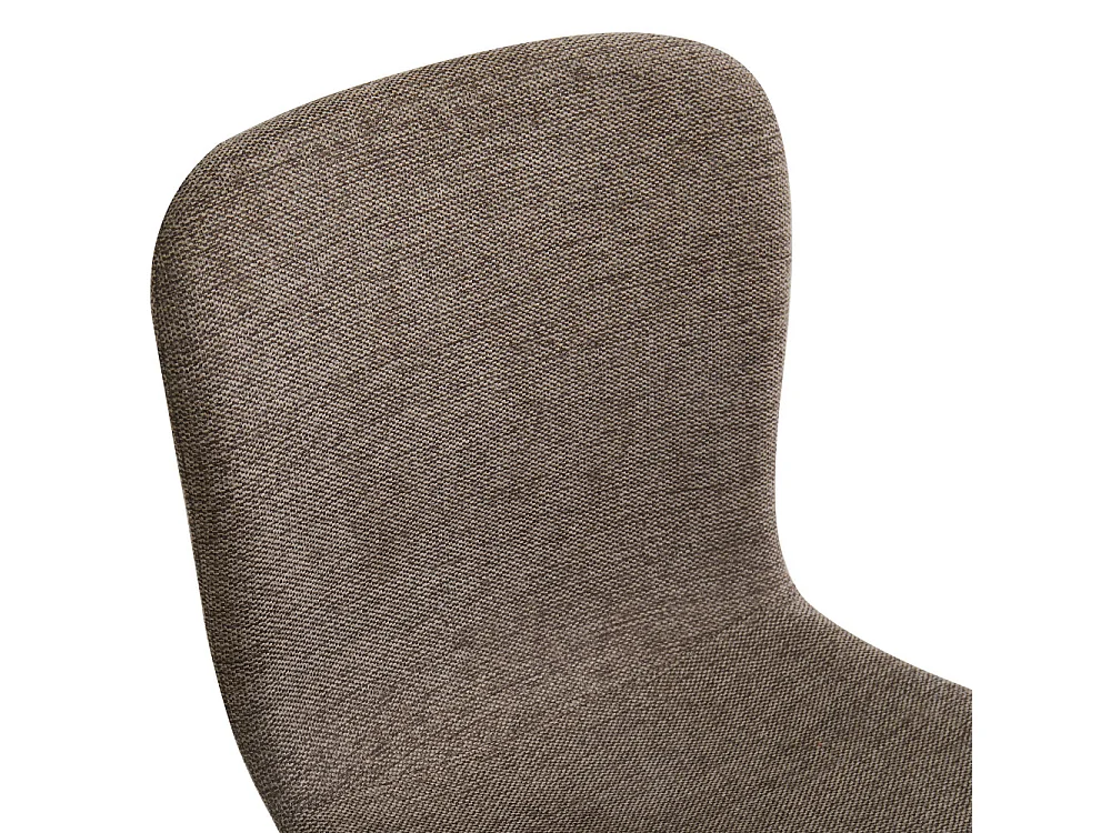Gaston - Lot de 2 chaises en tissu piètement effet bois - Marron